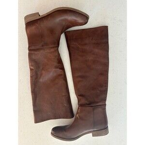 Vera Gomma brown buttery leather riding boots, pull on, lightly worn size 39